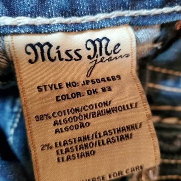 Miss Me Women's  Jeans Size 26-Boot BLING   # The Buckle # Miss Me