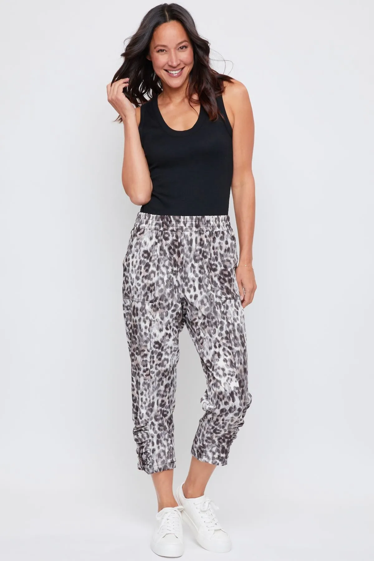 Missy Elastic Waist Flood With Side Ruching Ankle Detail, Pack Of 6