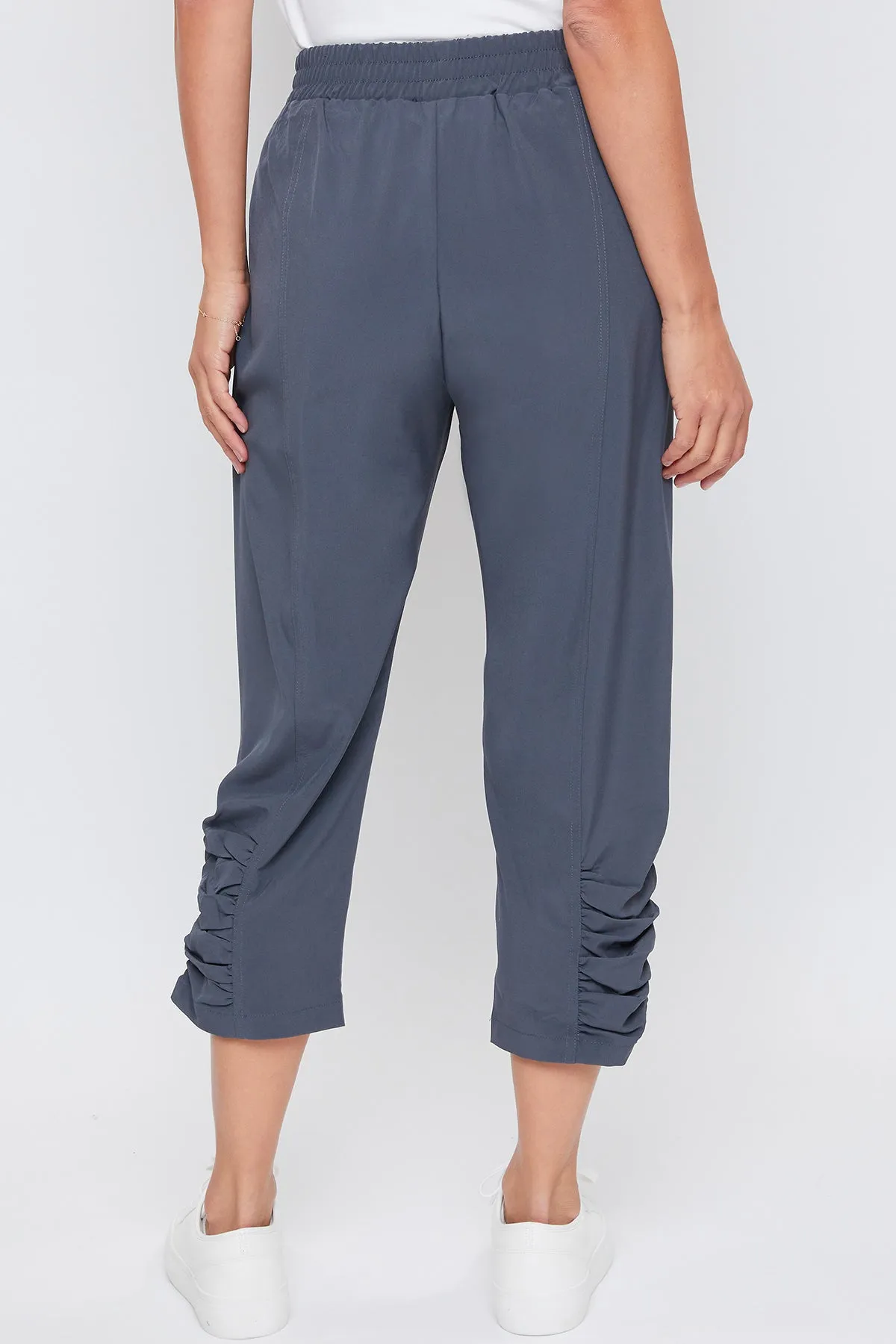 Missy Elastic Waist Flood With Side Ruching Ankle Detail, Pack Of 6
