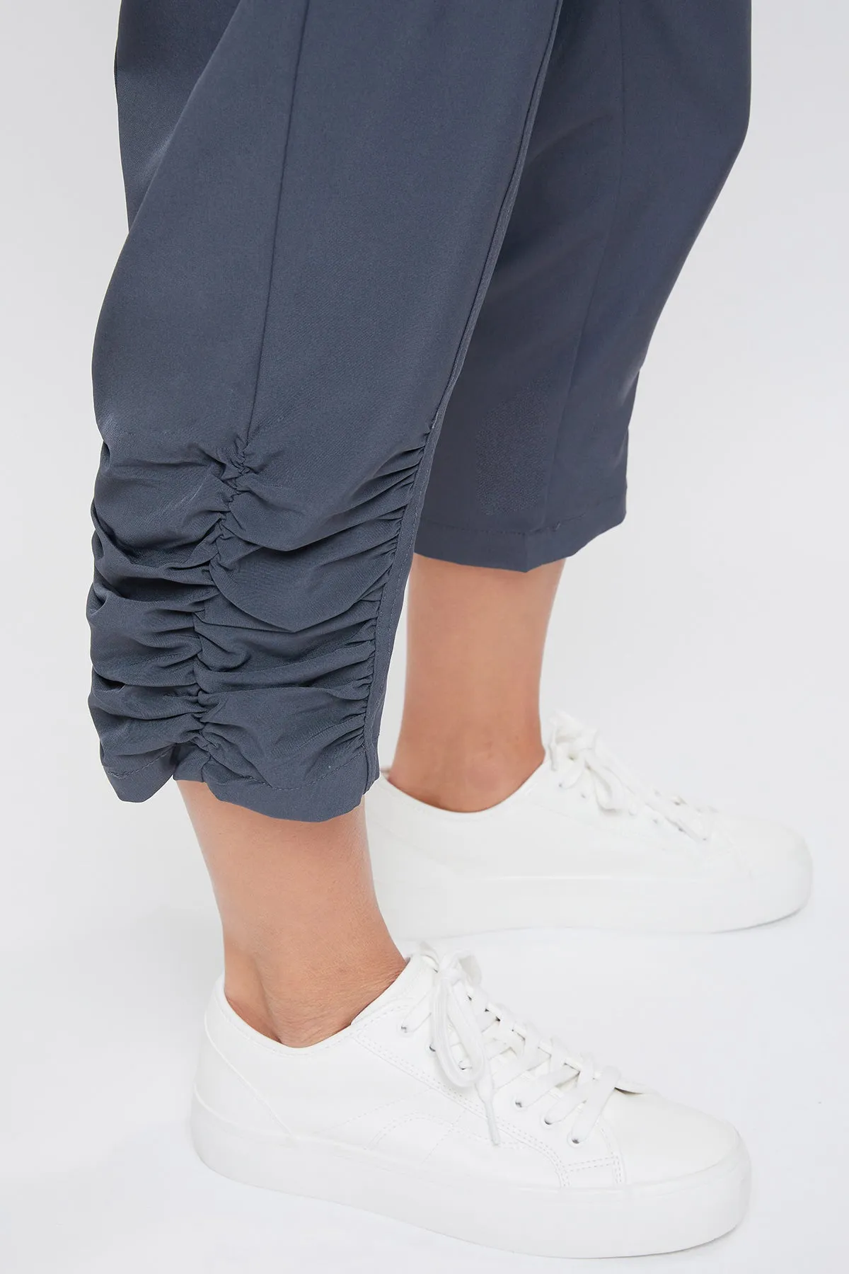 Missy Elastic Waist Flood With Side Ruching Ankle Detail, Pack Of 6