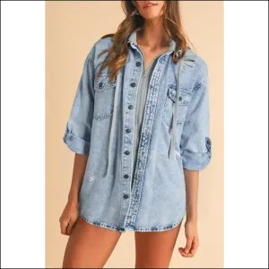 Mist Blue Oversized Denim: Because Adulting is Hard 💀