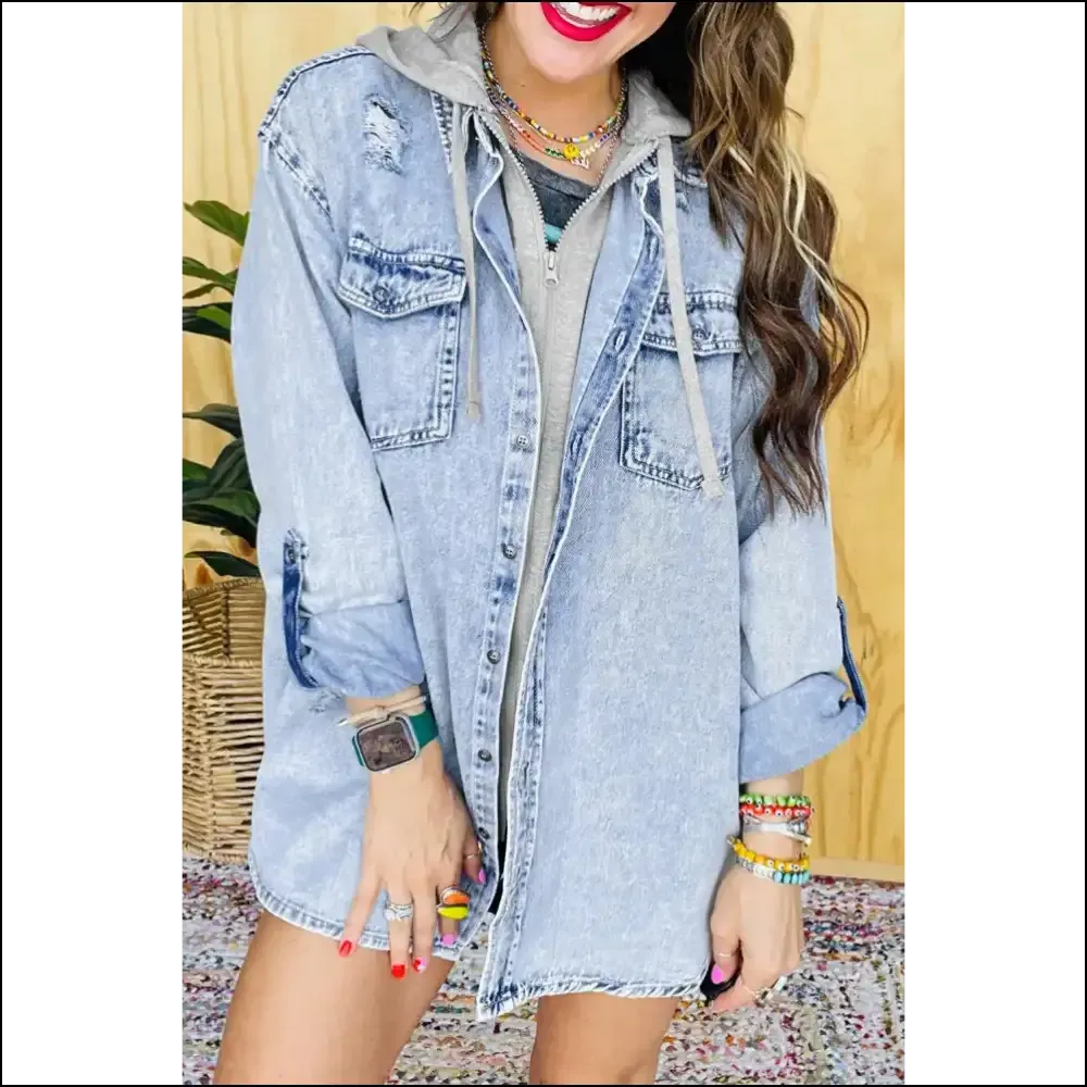 Mist Blue Oversized Denim: Because Adulting is Hard 💀