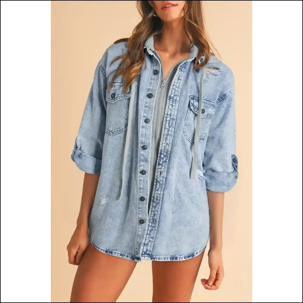 Mist Blue Oversized Denim: Because Adulting is Hard 💀