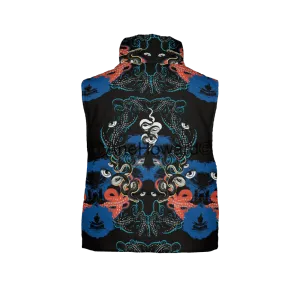 Mod Paisley Women's Full-Zip Sleeveless Puffer Vest-Lightweight Ecodear