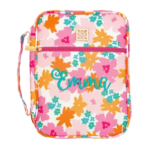 Monogrammed Bible Cover - Bold Blooms - Mary Square Personalized Confirmation Gift