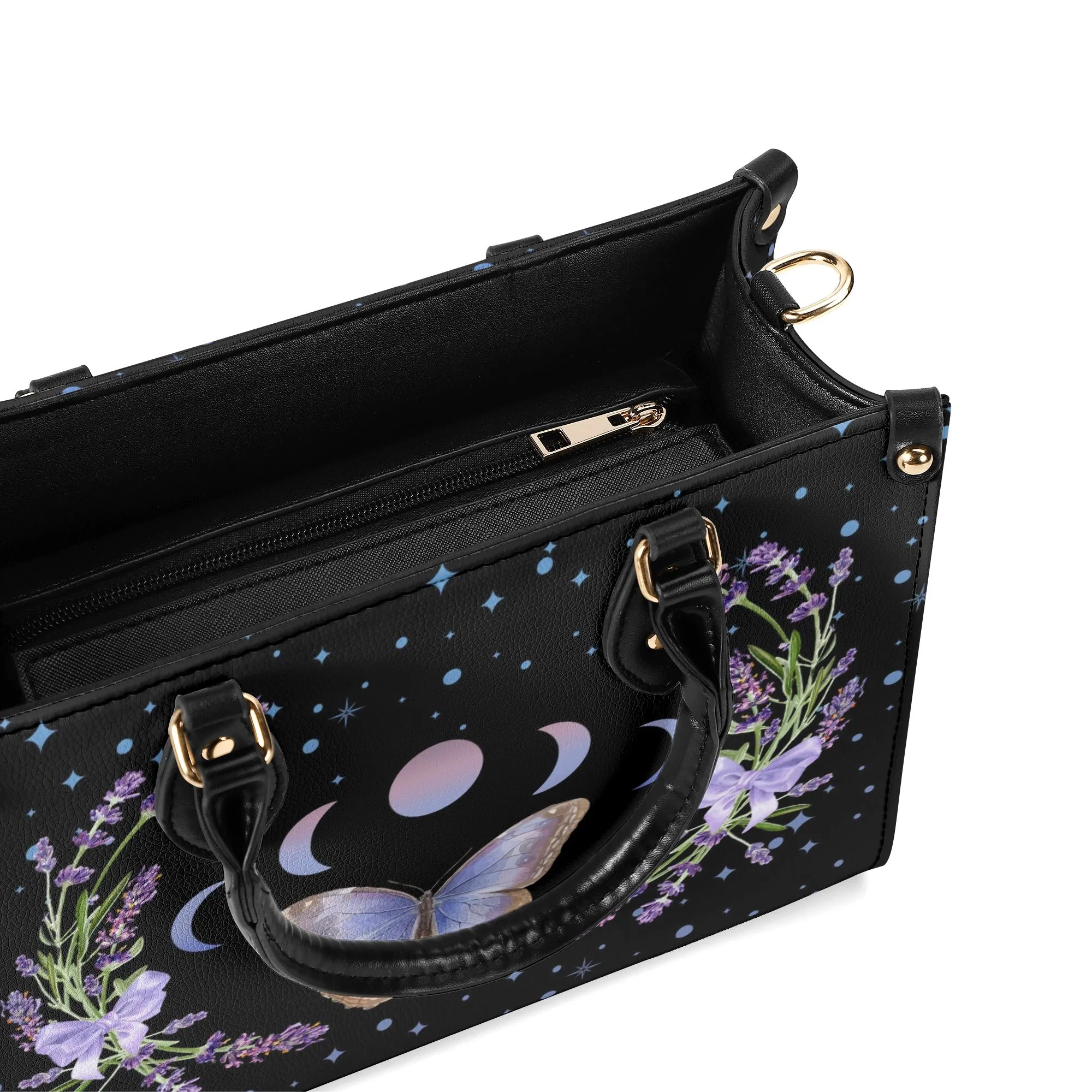 Moon Flowers #1 Luxury Womens PU Leather Handbag