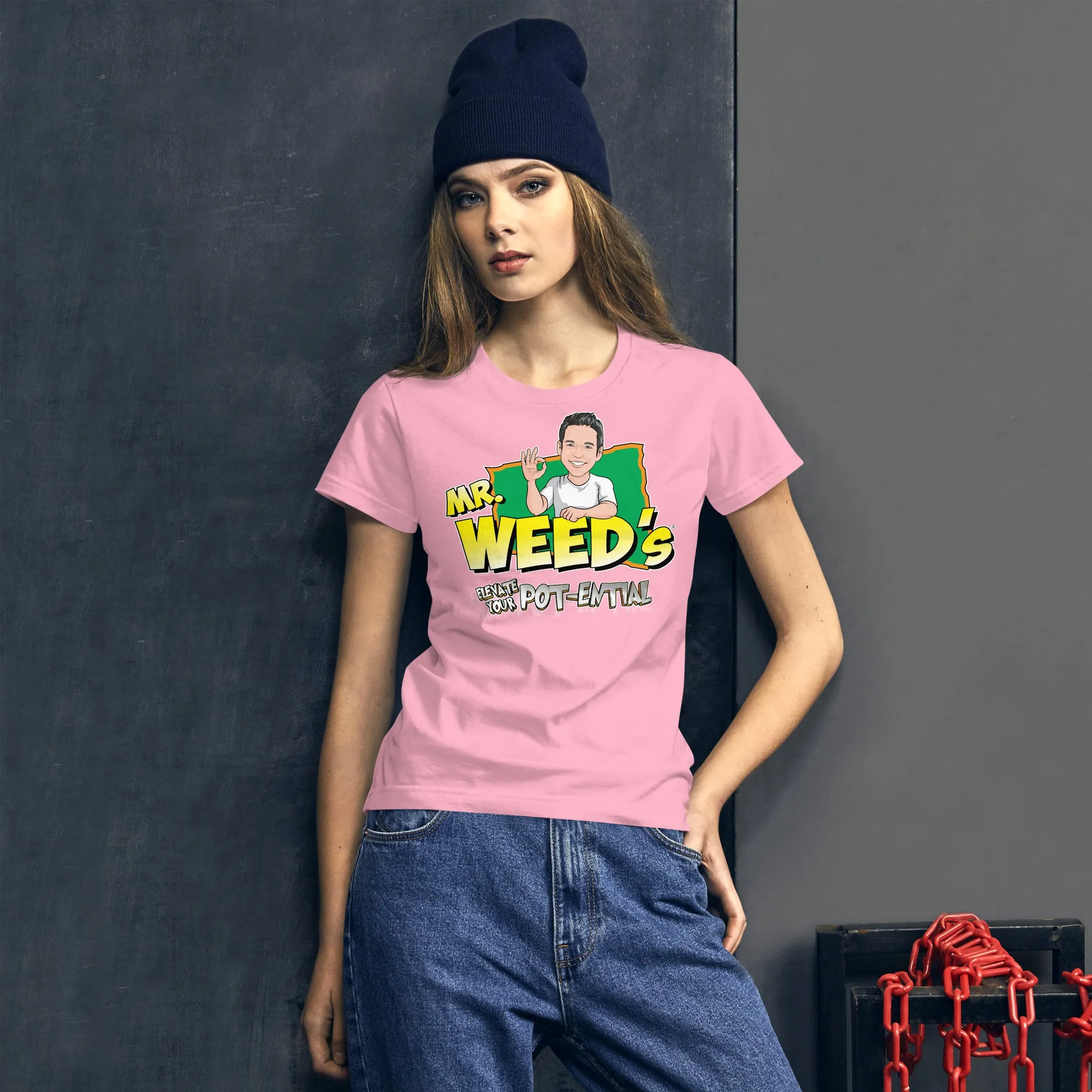 Mr. Weed's: Elevate Your Pot-ential (Women's short sleeve t-shirt)