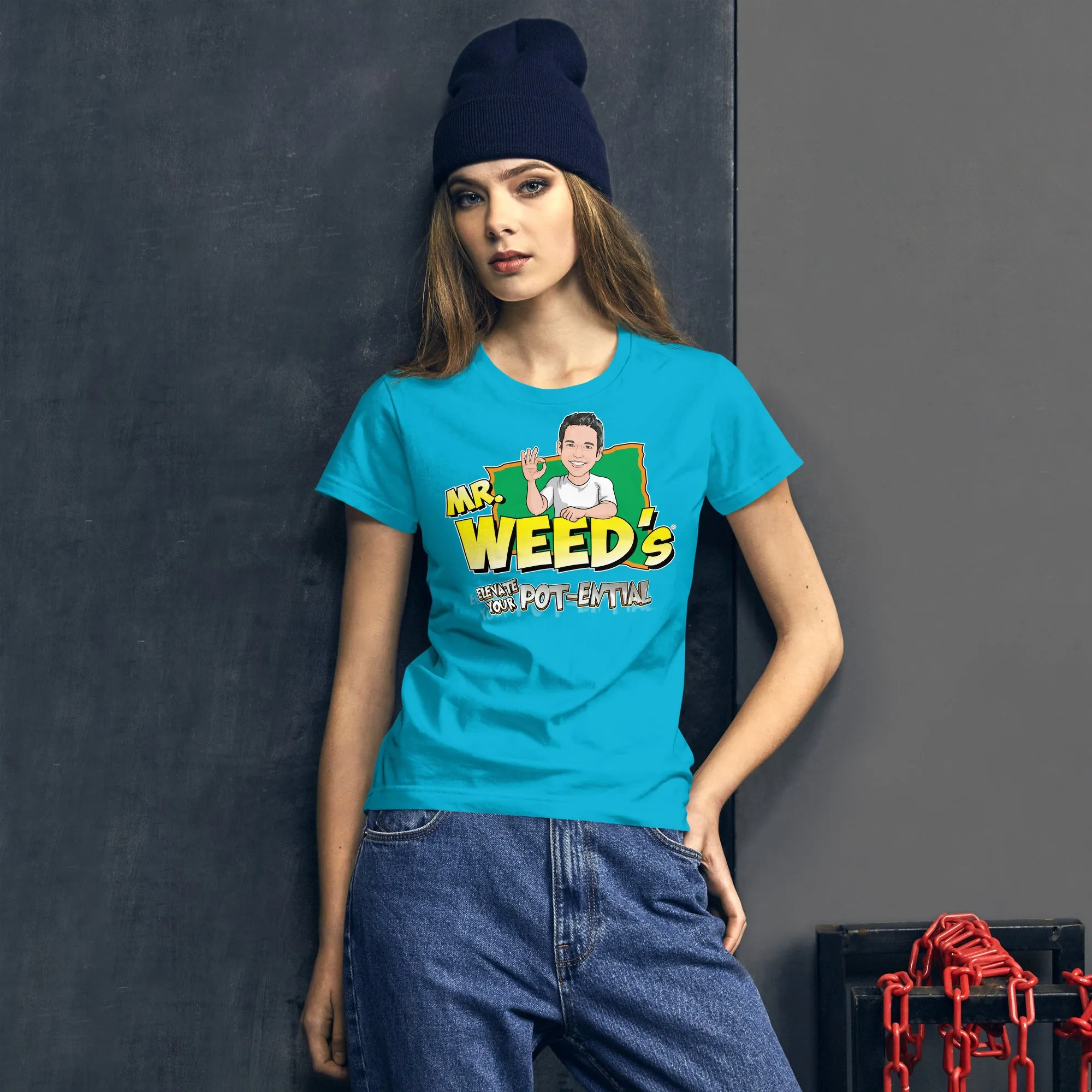 Mr. Weed's: Elevate Your Pot-ential (Women's short sleeve t-shirt)