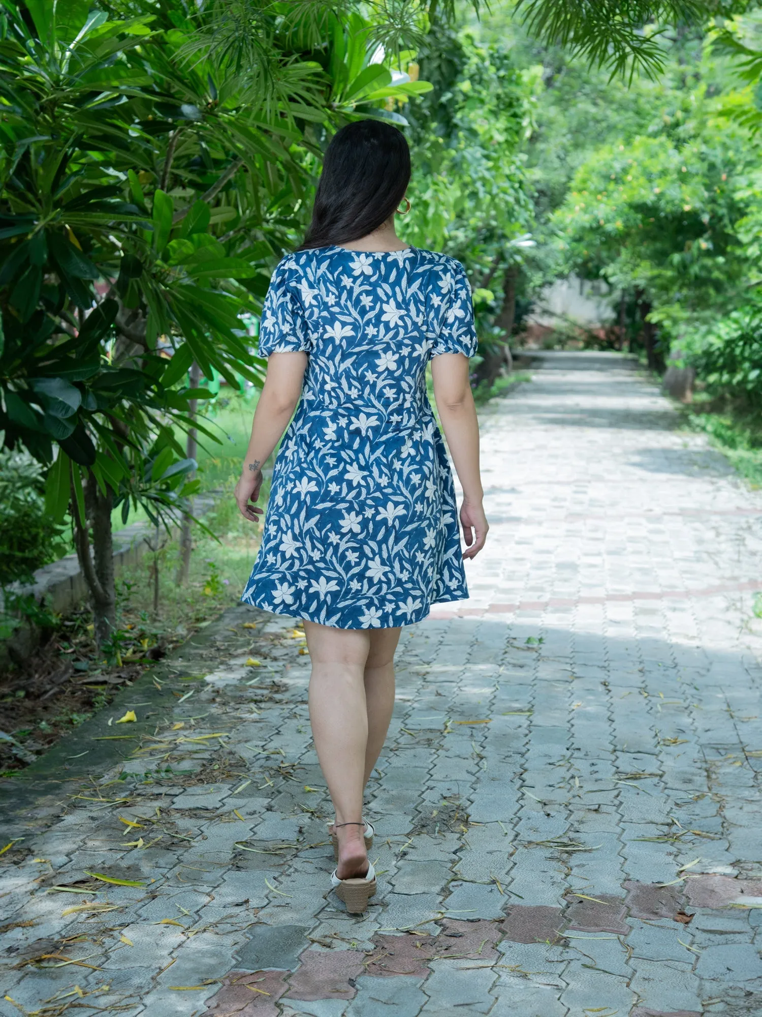 MULMUL CASSIA BLOCK PRINTED MINI DRESS