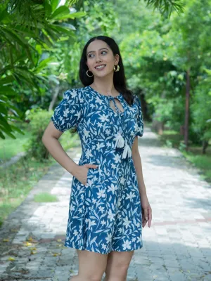 MULMUL CASSIA BLOCK PRINTED MINI DRESS