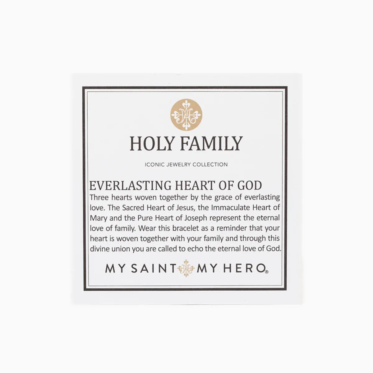 My Saint My Hero Holy Family Everlasting Heart of Gold Cuff