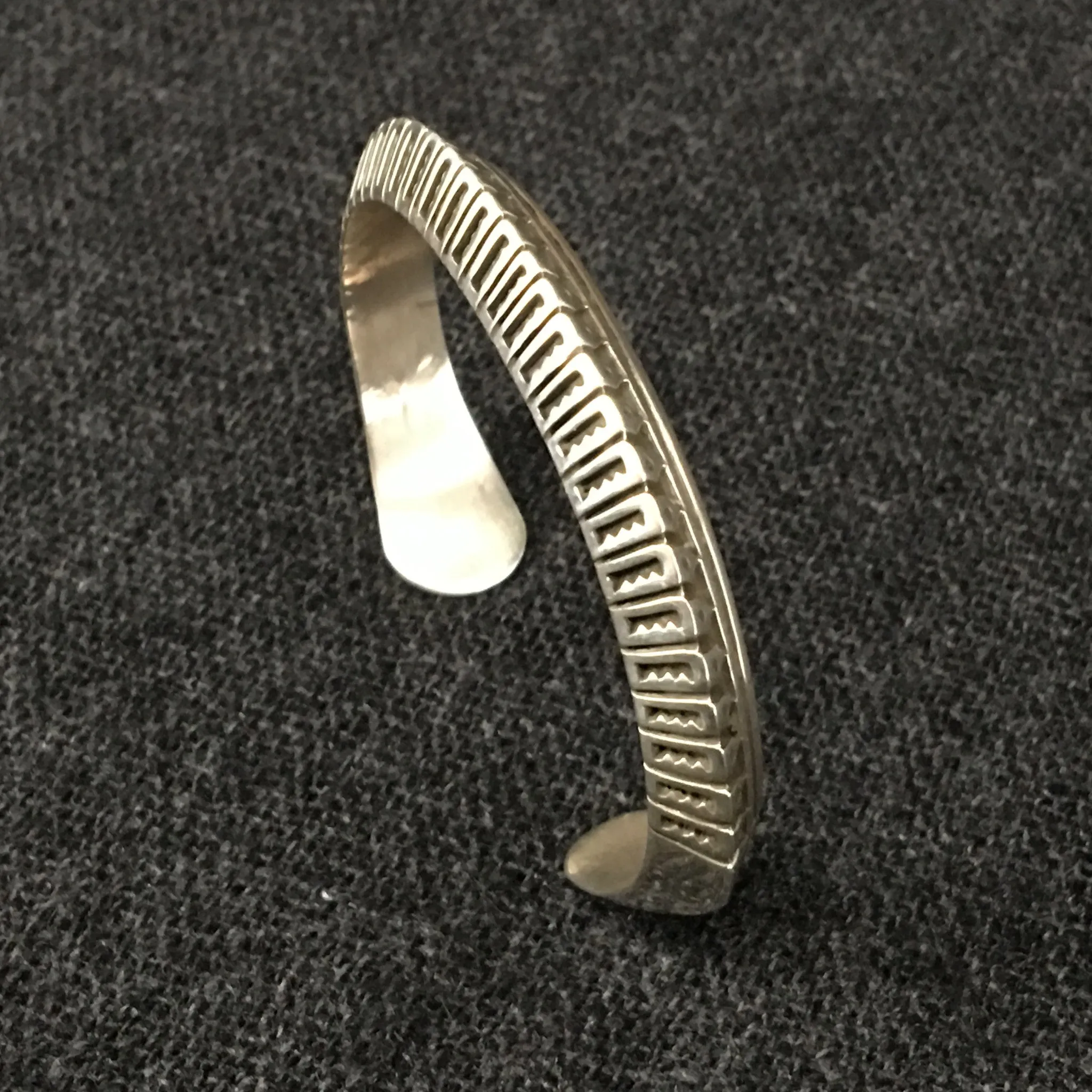 Native American Indian Silver Bracelet by Lyle Secatero