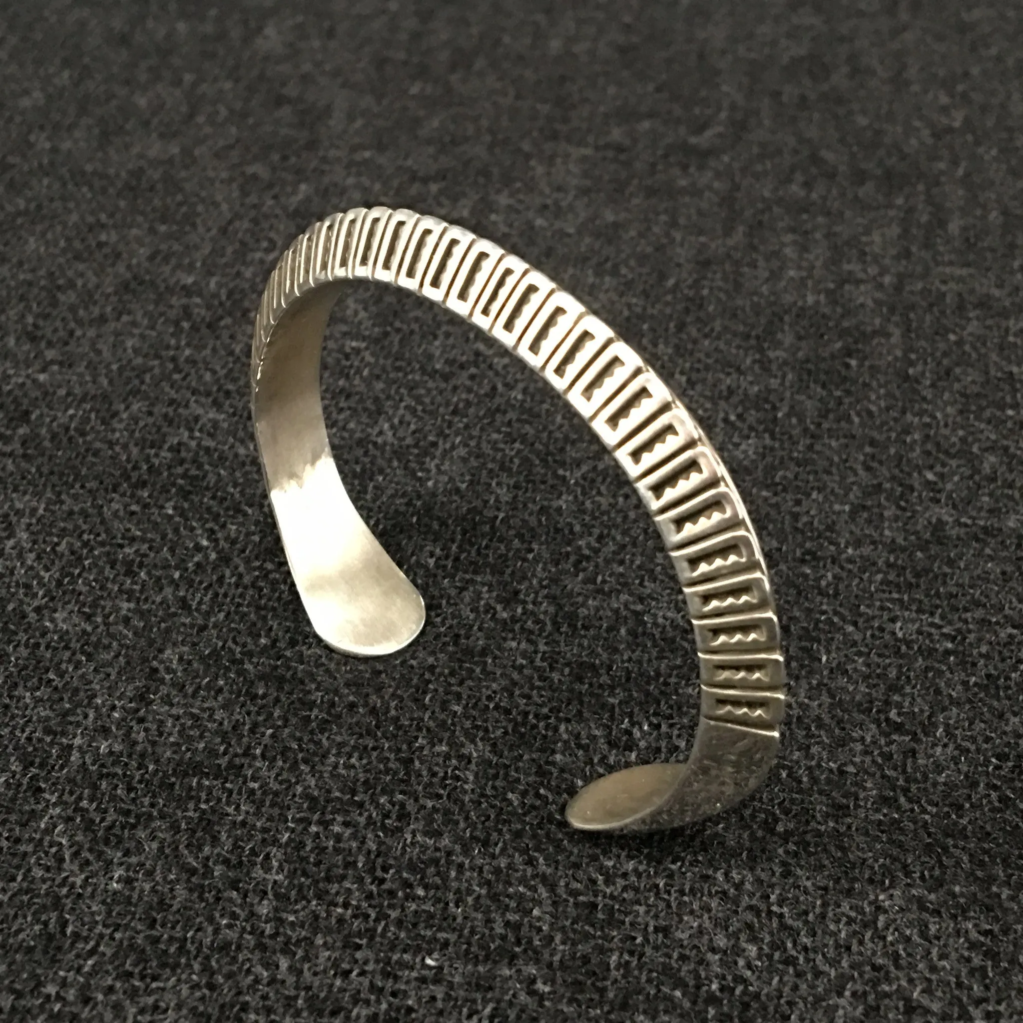 Native American Indian Silver Bracelet by Lyle Secatero