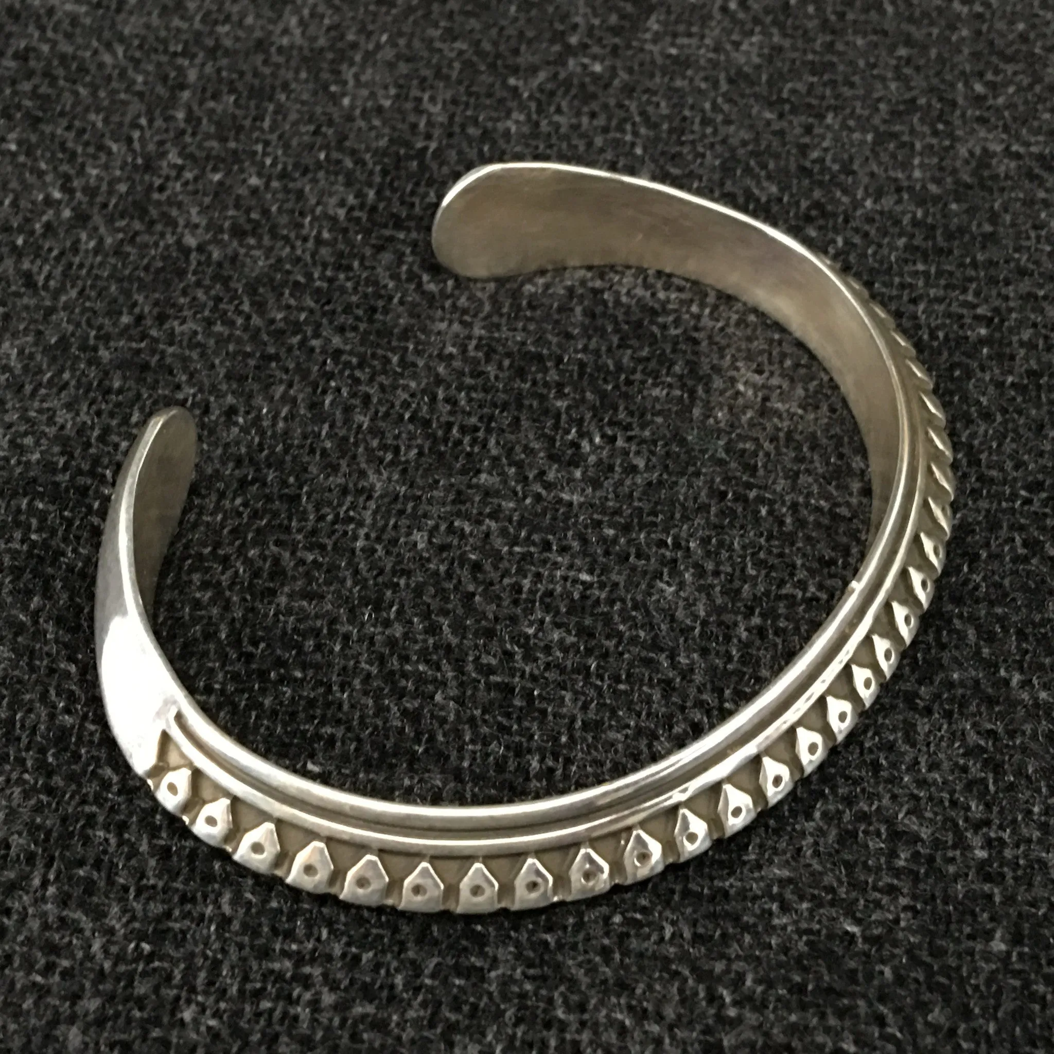 Native American Indian Silver Bracelet by Lyle Secatero