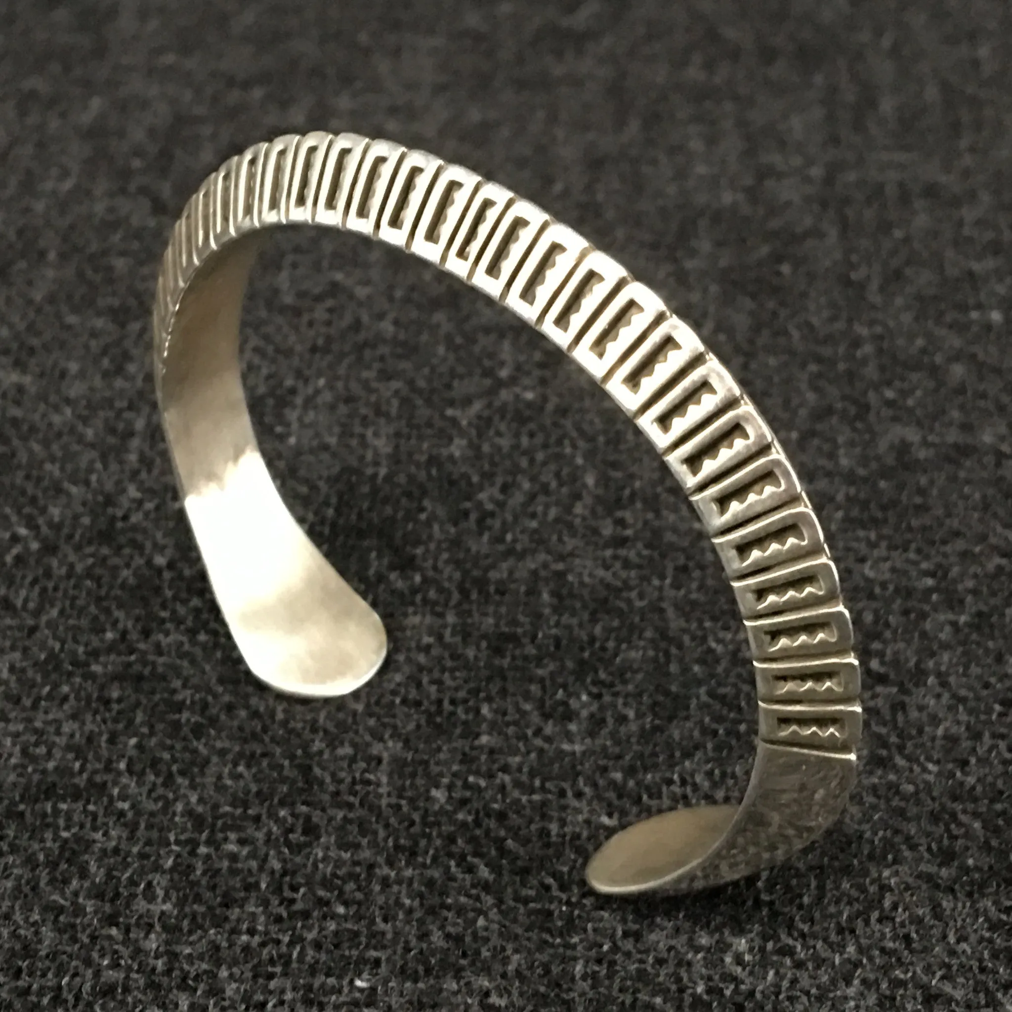 Native American Indian Silver Bracelet by Lyle Secatero