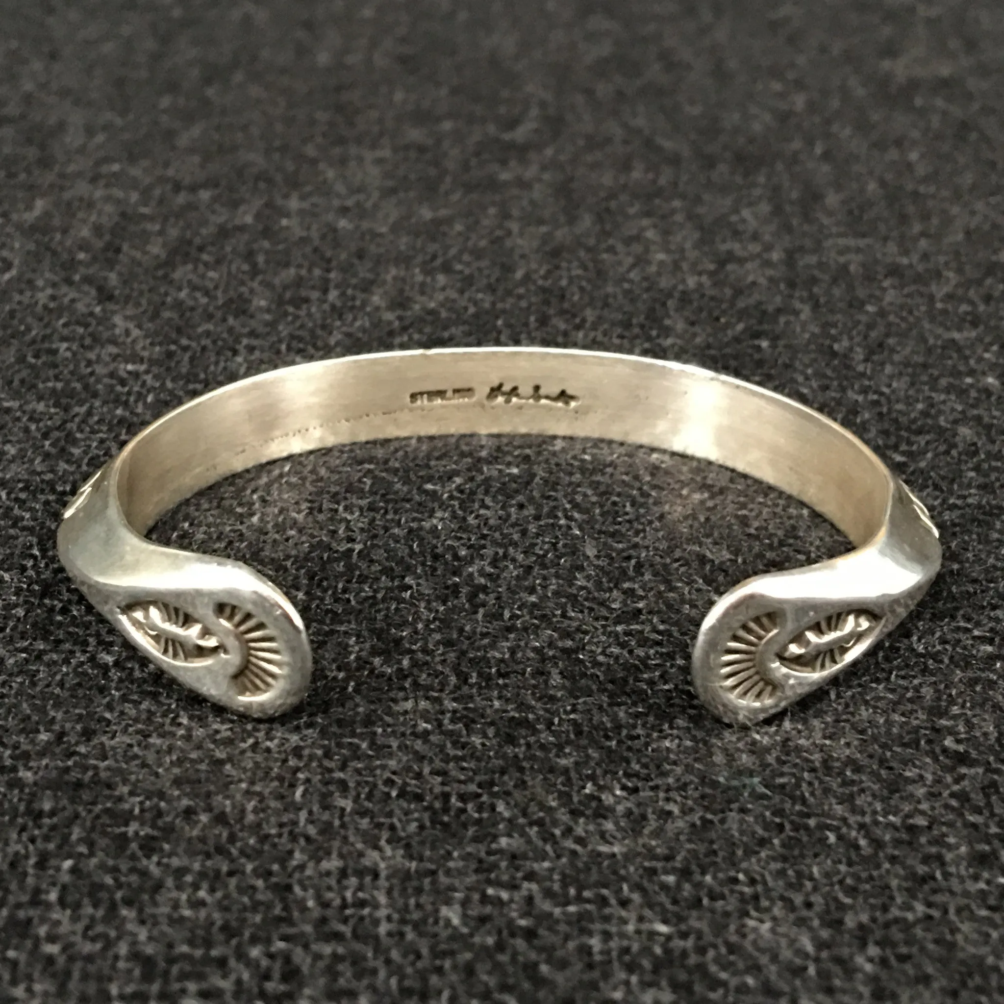 Native American Indian Silver Bracelet by Lyle Secatero