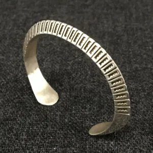 Native American Indian Silver Bracelet by Lyle Secatero