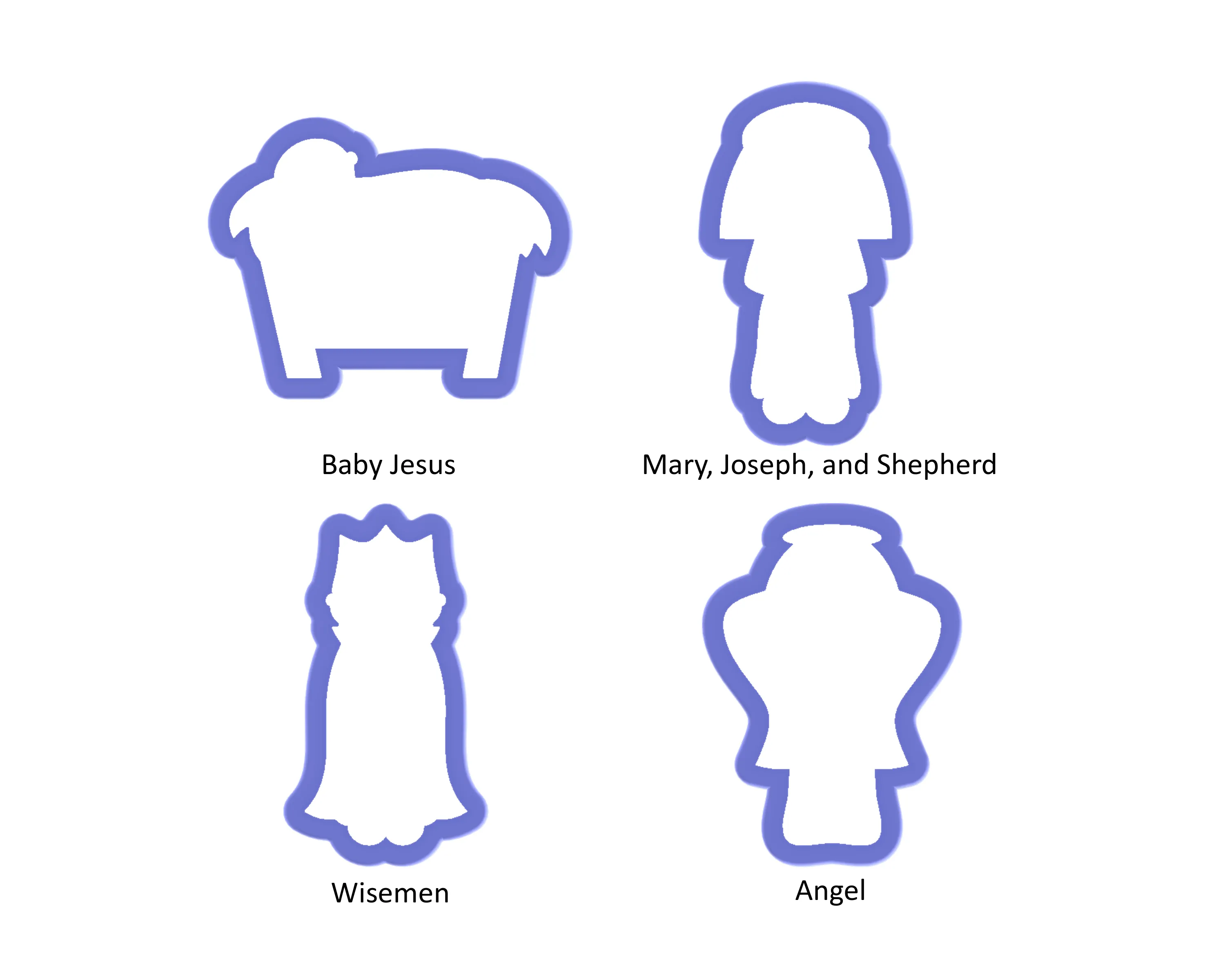 Nativity 4-Piece Cookie Cutter Set