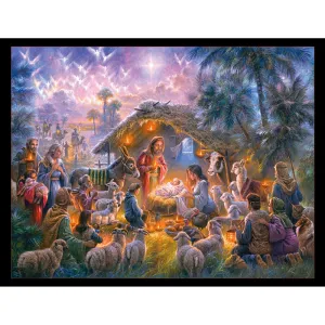 Nativity Black Panel by Abraham Hunter - Christmas Nativity digital Panel