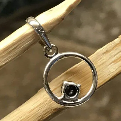 Natural 1.5ct Iolite 925 Sterling Silver Pendant 15mm