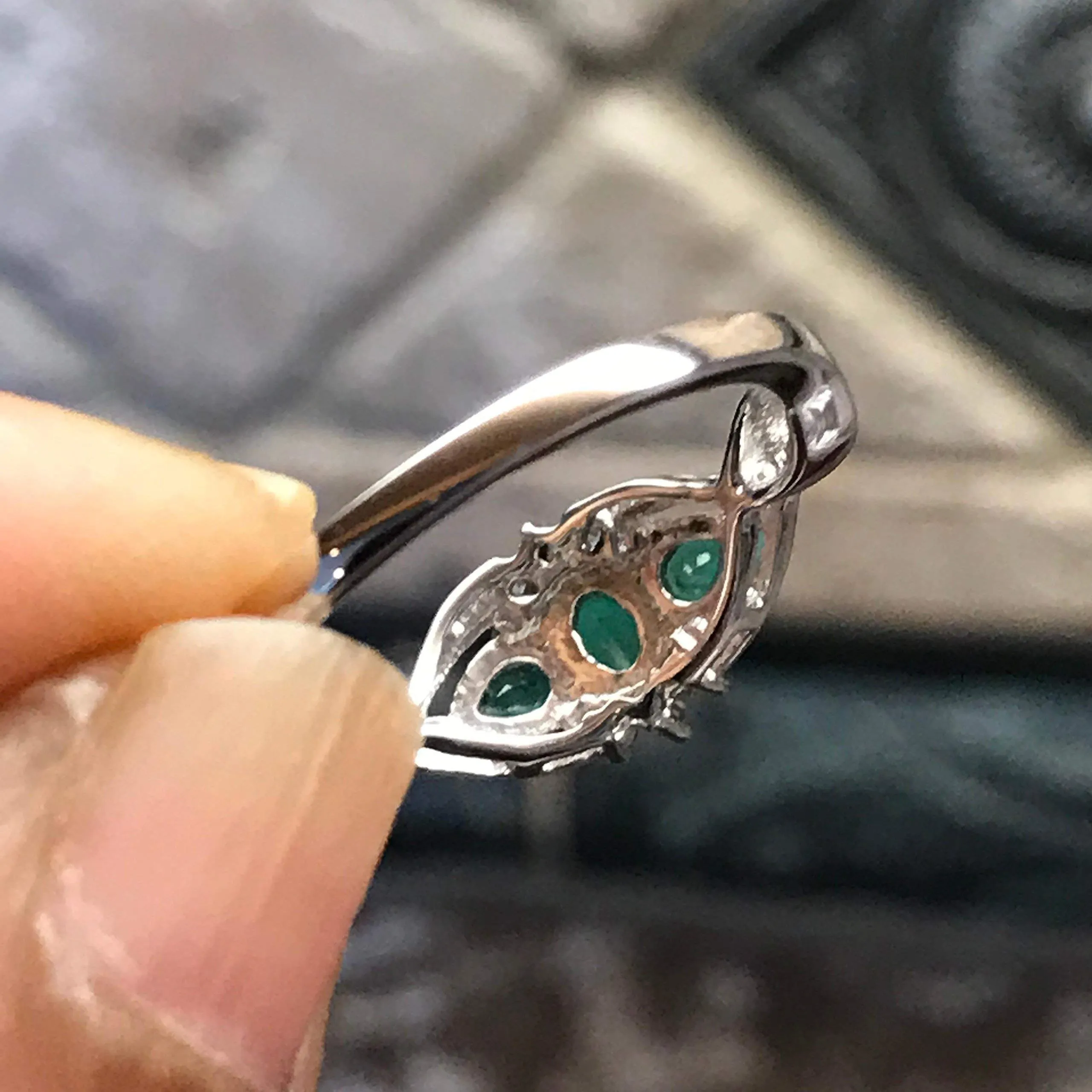 Natural 1ct Green Emerald 925 Solid Sterling Silver Ring Size 6, 7, 8, 9