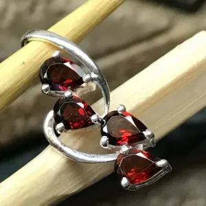 Natural 2.5ct Pyrope Garnet 925 Solid Sterling Silver Pendant 25mm