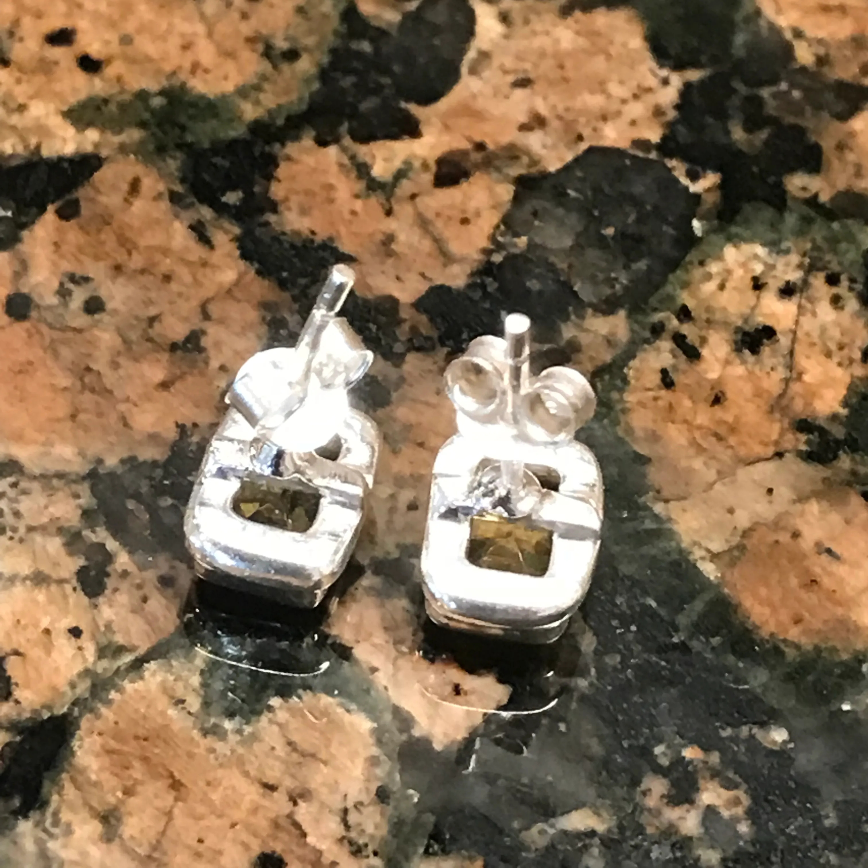 Natural 2ct Golden Citrine 925 Solid Sterling Silver Earrings 7mm
