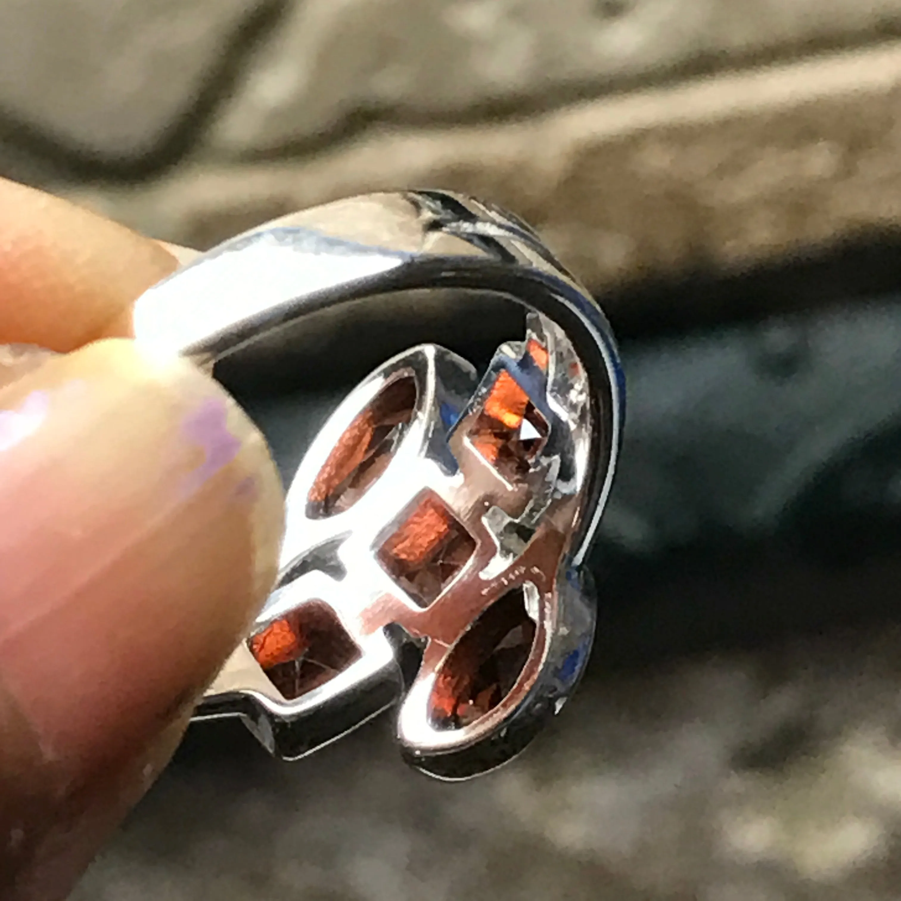 Natural 2ct Pyrope Garnet 925 Solid Sterling Silver Ring Size 6, 7, 8, 9