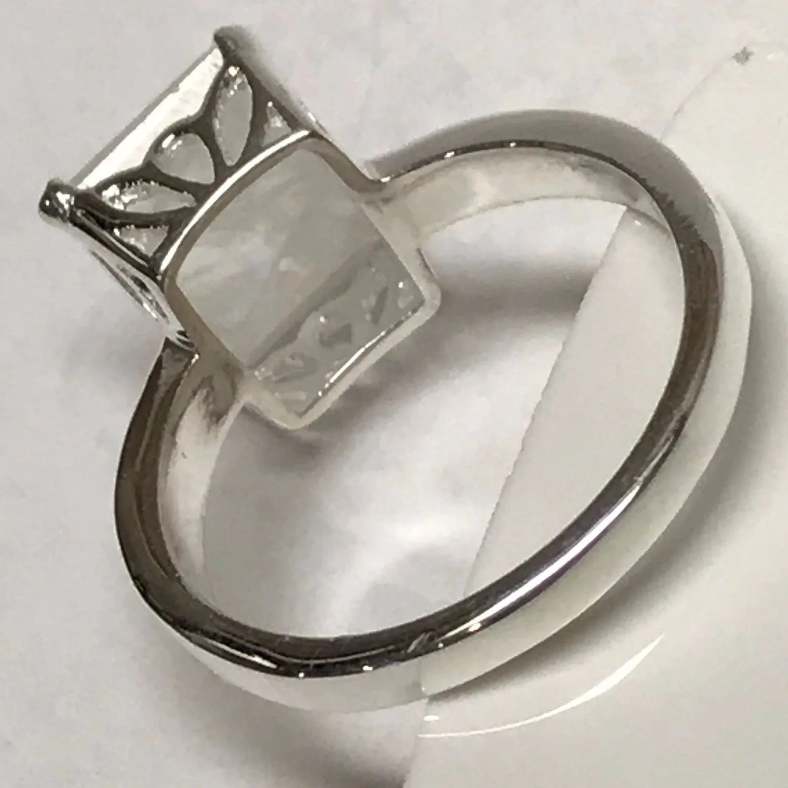 Natural 4ct Rainbow Moonstone 925 Solid Sterling Silver Ring Size 5, 6, 7, 8, 9