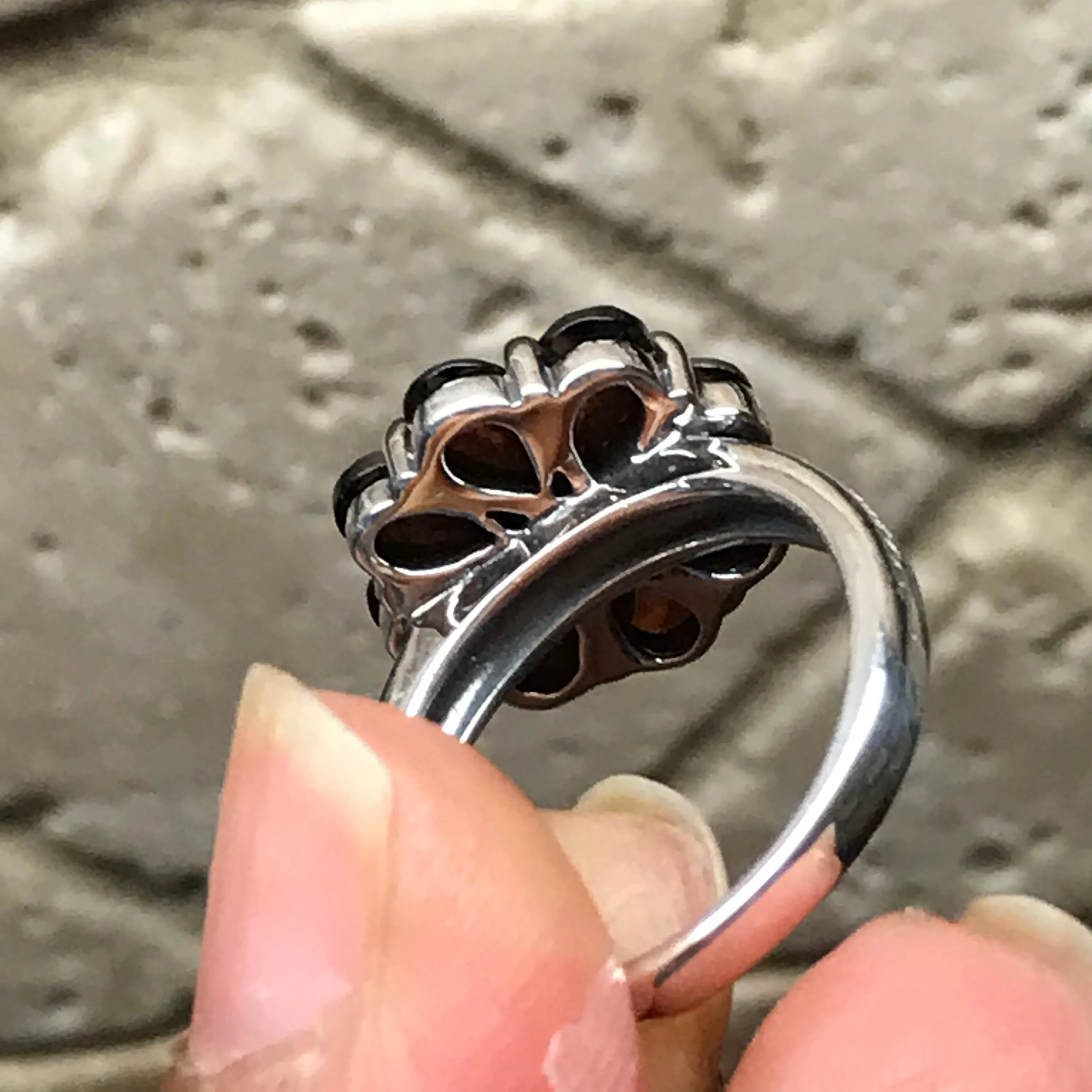 Natural 6ct Pyrope Garnet 925 Solid Sterling Silver Ring Size 6, 7, 8