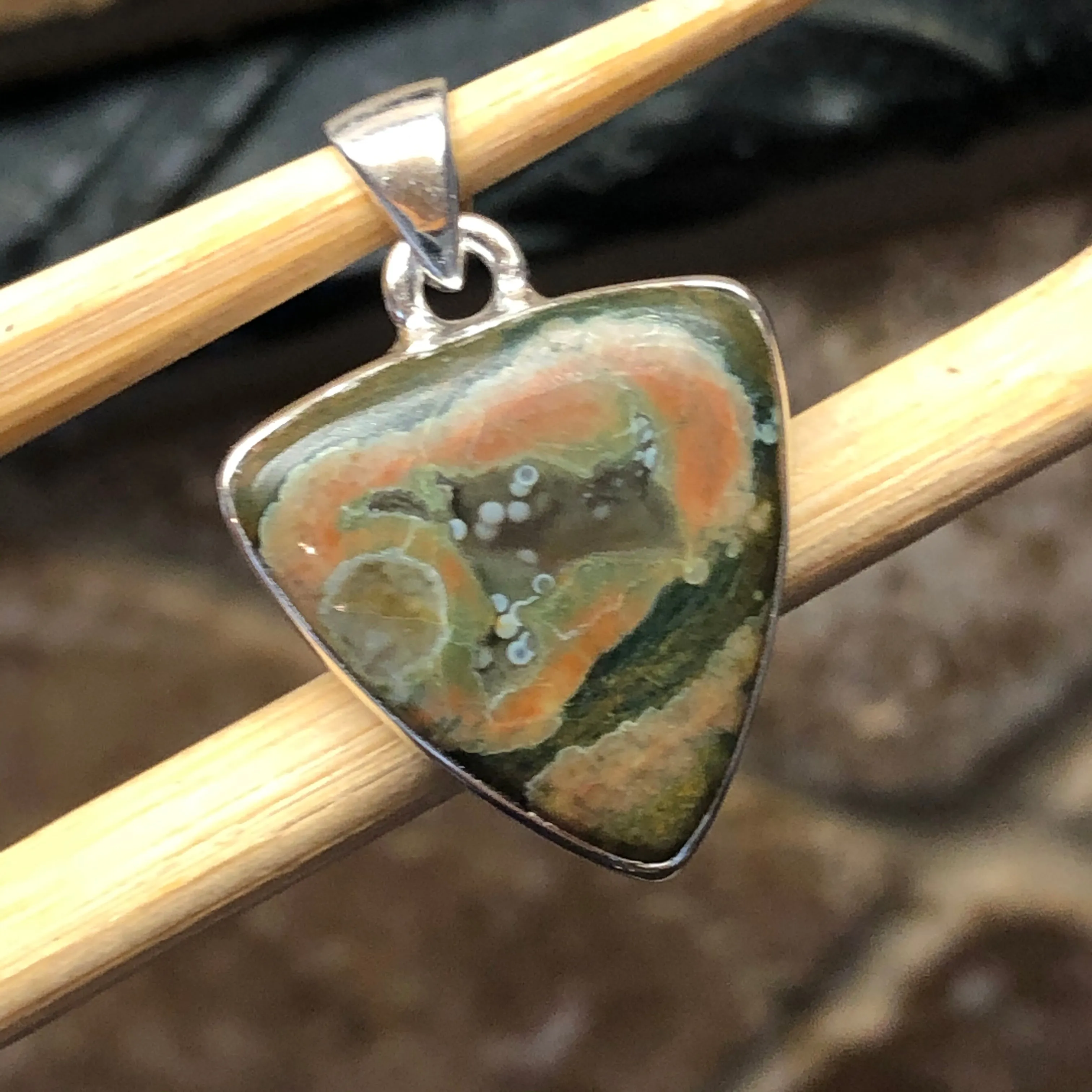 Natural Australian Rhyolite Pendant Necklace