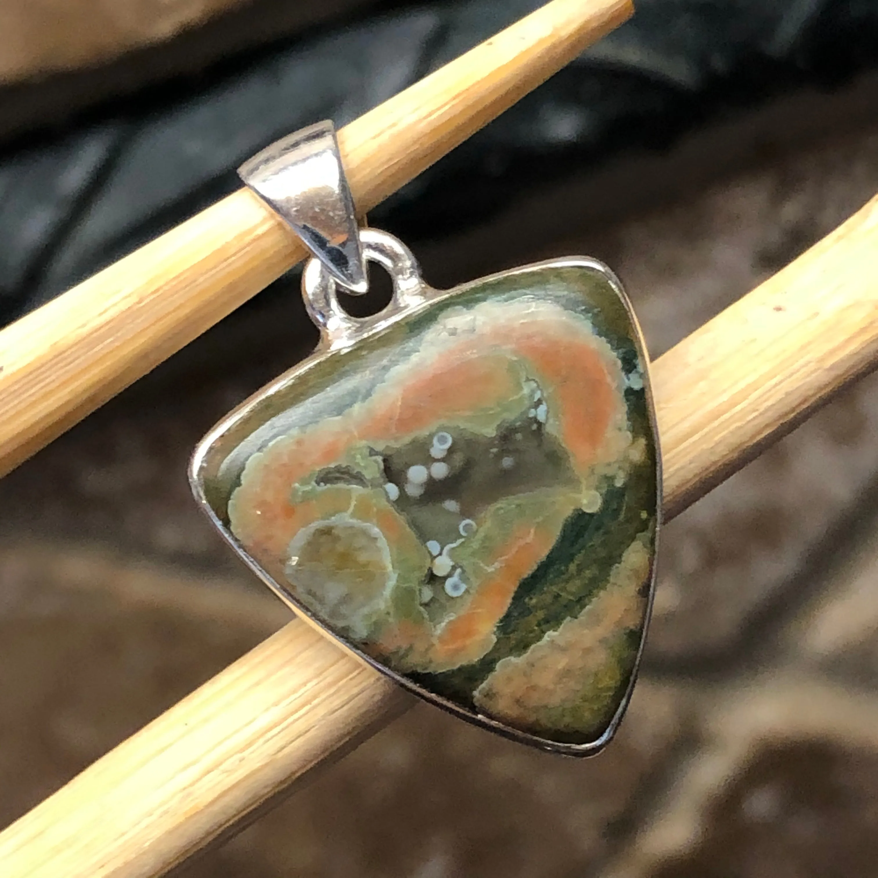 Natural Australian Rhyolite Pendant Necklace
