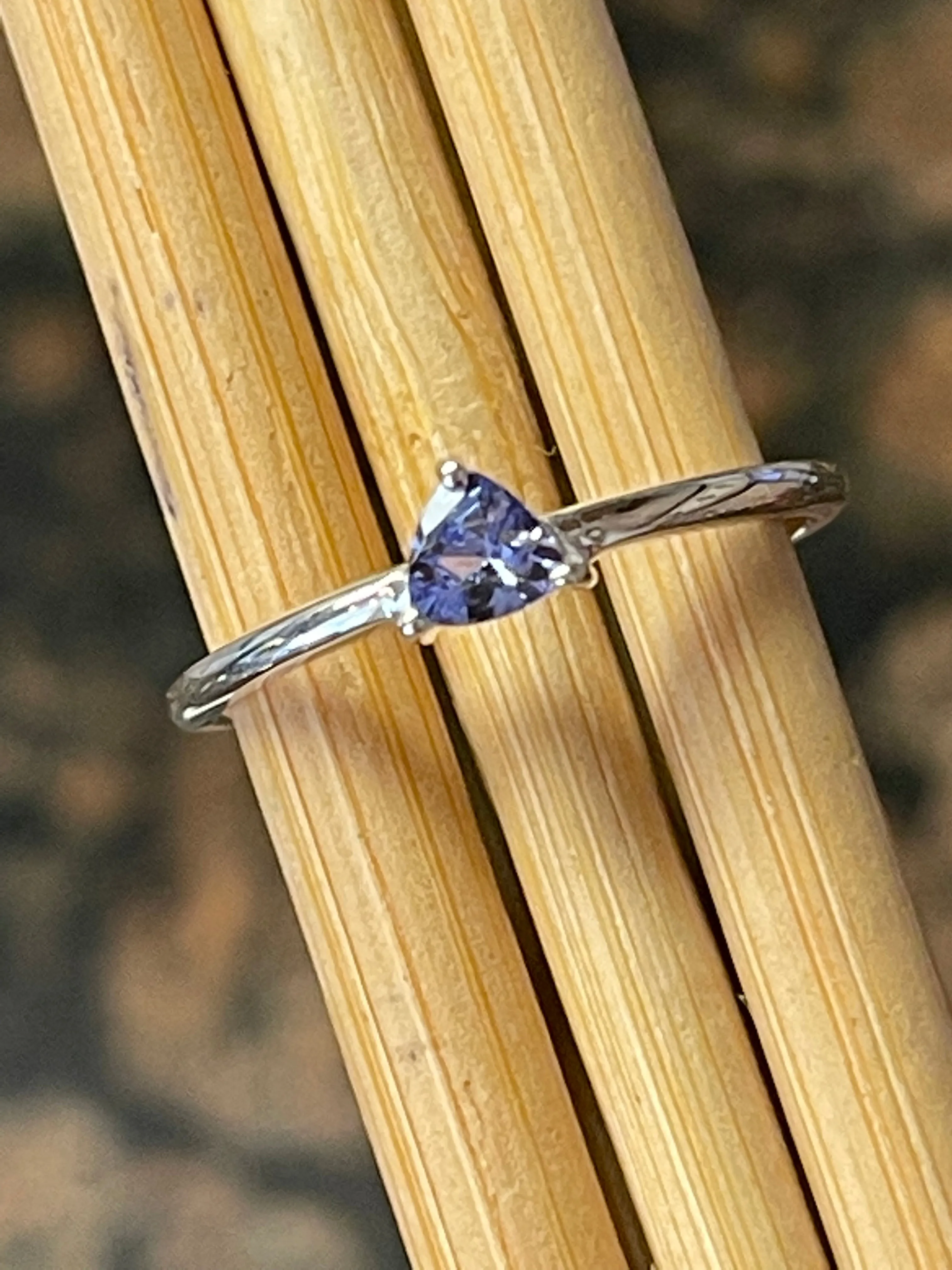 Natural Blue Tanzanite 925 Solid Sterling Silver Engagement Ring Size 6, 7, 8, 9