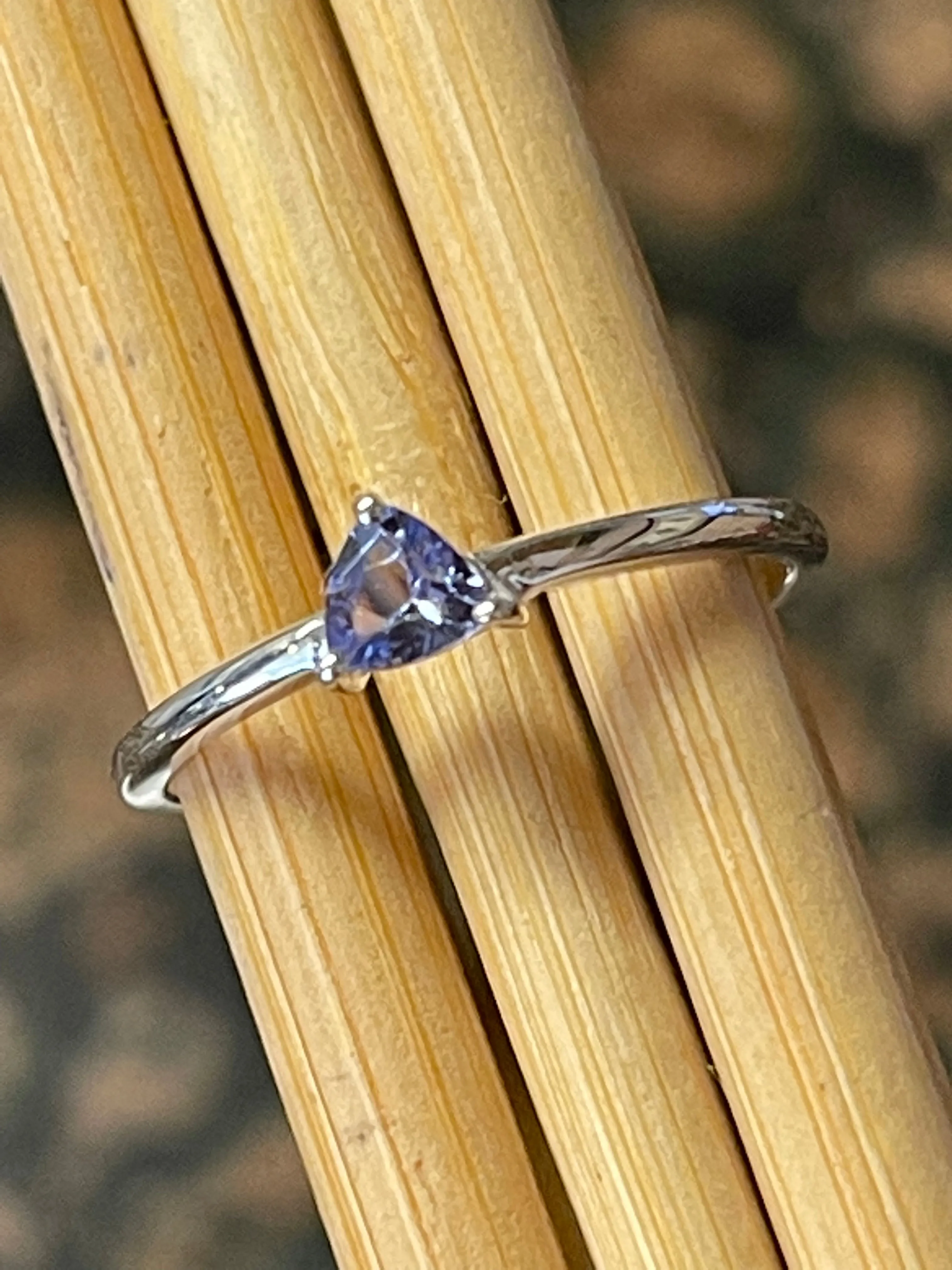 Natural Blue Tanzanite 925 Solid Sterling Silver Engagement Ring Size 6, 7, 8, 9