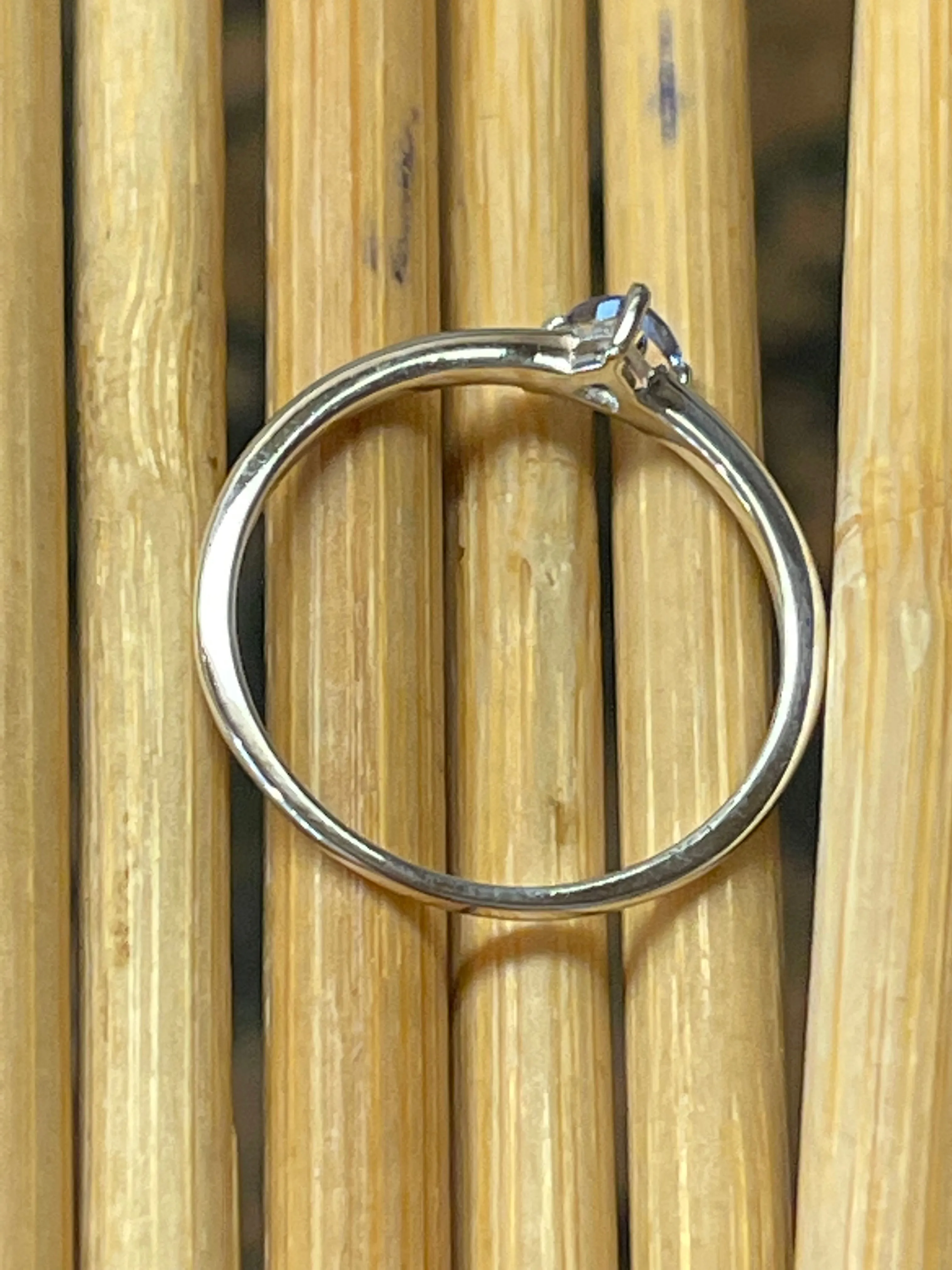 Natural Blue Tanzanite 925 Solid Sterling Silver Engagement Ring Size 6, 7, 8, 9