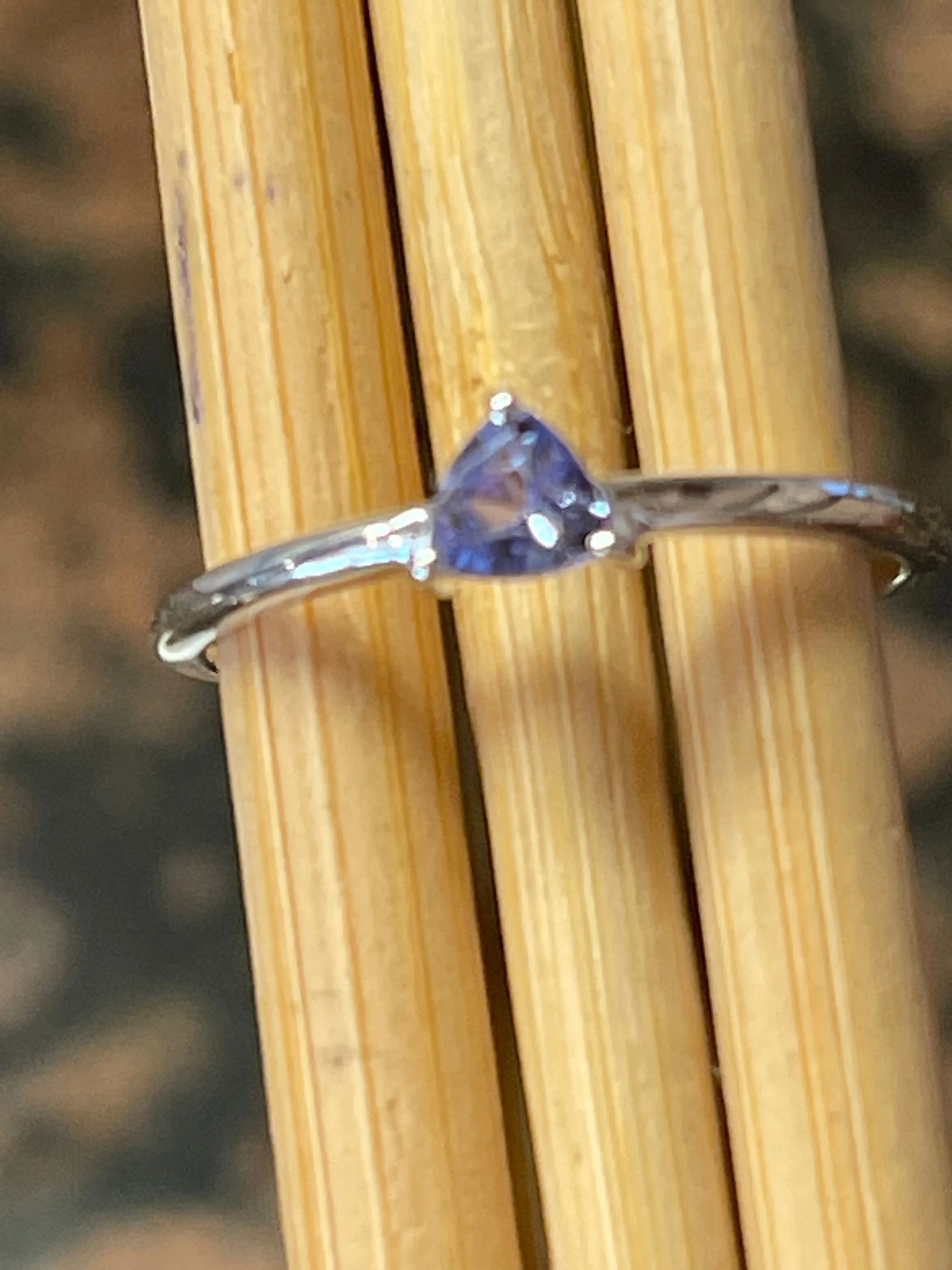 Natural Blue Tanzanite 925 Solid Sterling Silver Engagement Ring Size 6, 7, 8, 9