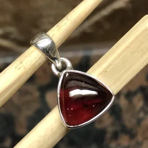 Natural Cabochan Garnet 925 Solid Sterling Silver Pendant 20mm