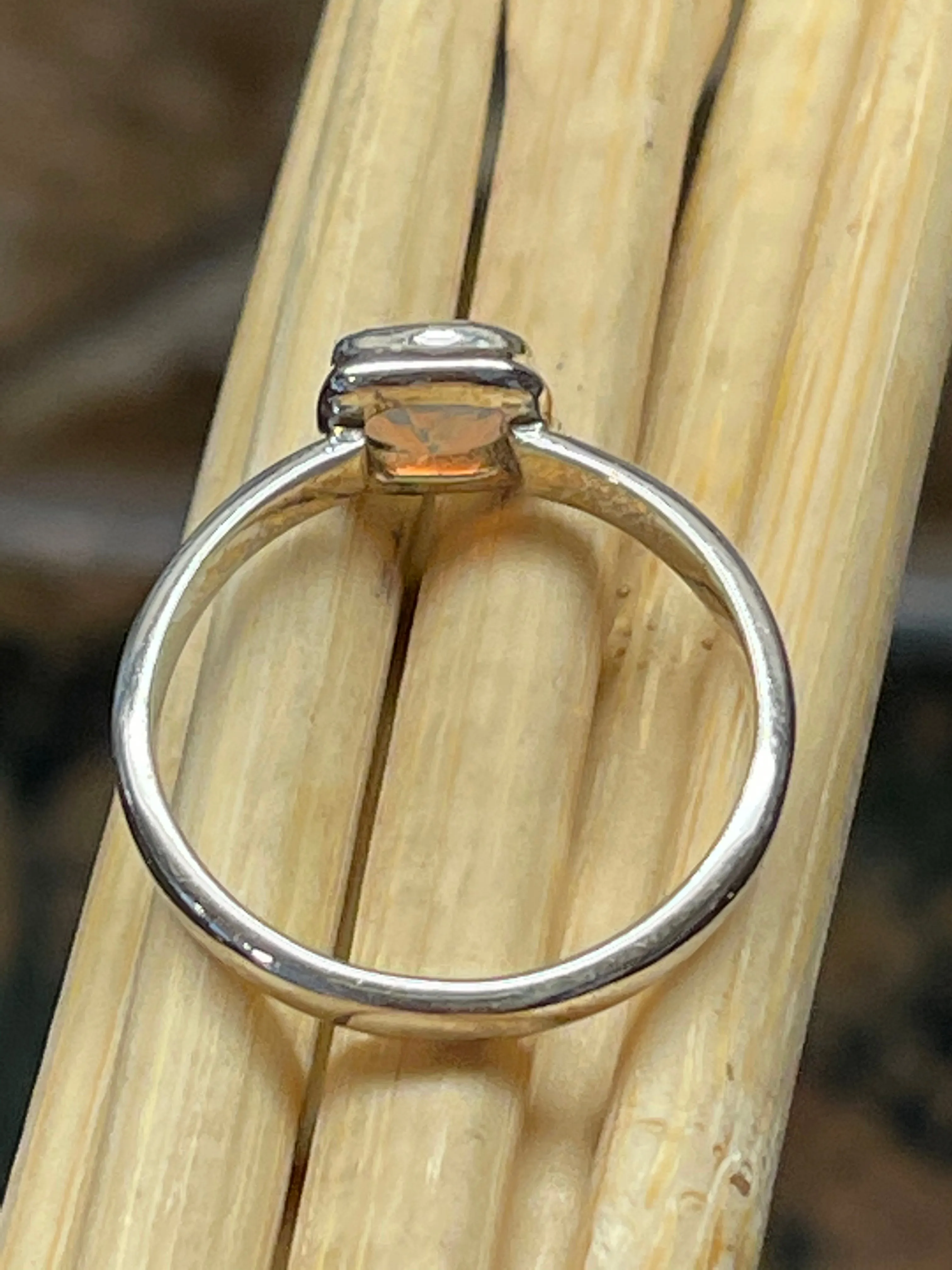 Natural Ethiopian Opal 925 Solid Sterling Silver Engagement Ring Size 7.75