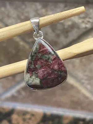 Natural Eudialyte 925 Sterling Silver Pendant 35mm