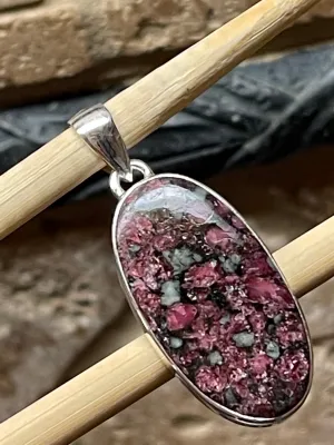 Natural Eudialyte 925 Sterling Silver Pendant 40mm