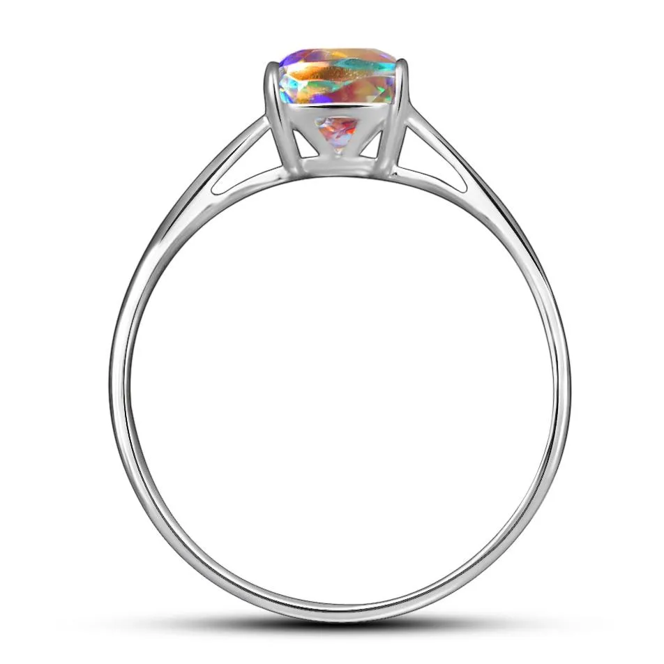 Natural Mandarin Orange Garnet 925 Solid Sterling Silver Engagement Ring Size 6, 7, 8, 9
