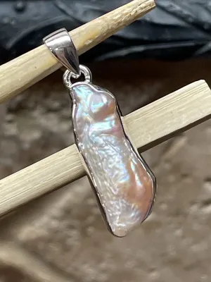 Natural Mother of Pearl 925 Solid Sterling Silver Pendant 35m