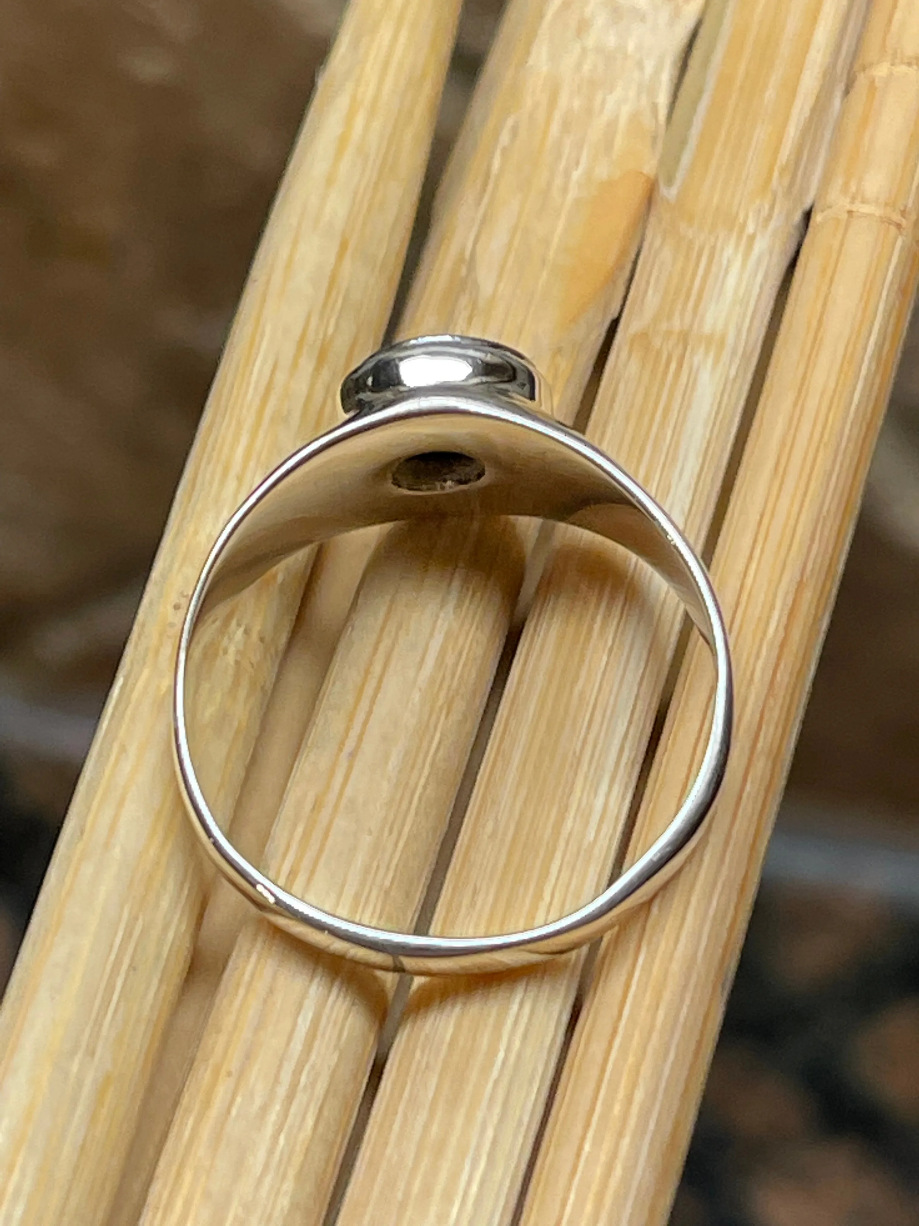 Natural Muonionalusta Meteorite Sweden 925 Solid Sterling Silver Unisex Ring Size 11