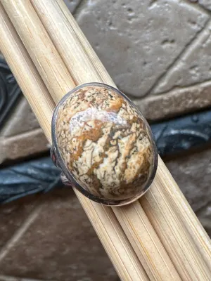 Natural Owyhee Picture Jasper 925 Solid Sterling Silver Ring Size 6