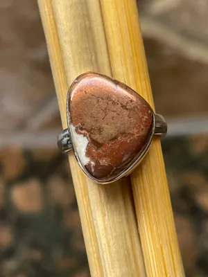 Natural Rarest Copper Agate 925 Solid Sterling Silver Ring Size 6.5