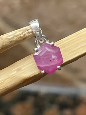 Natural Ruby 925 Solid Sterling Silver Pendant 15mm