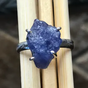 Natural Tanzanite 925 Solid Sterling Silver Ring Size 8