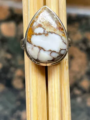 Natural Wild Horse Jasper 925 Solid Sterling Silver Ring Size 6.5