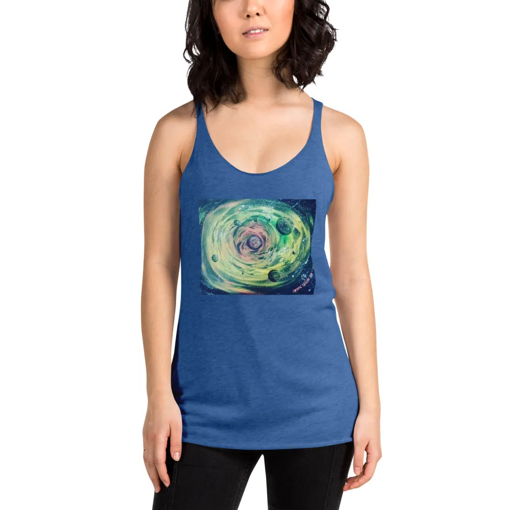 Neon Planet Spiral Women's Racerback Tank
