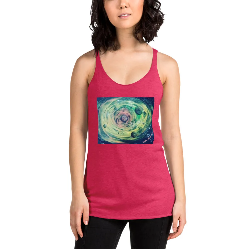 Neon Planet Spiral Women's Racerback Tank